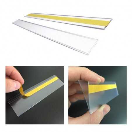 porta etichette autoadesive trasparenti per mensola espositiva pvc 40x1000 mm
