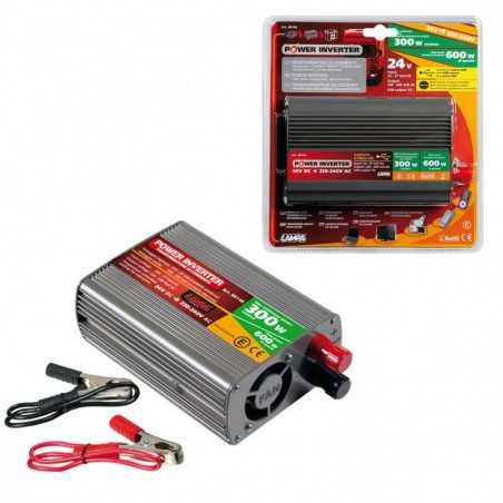 transformator cu port usb 24v - 220v 300w - lampa