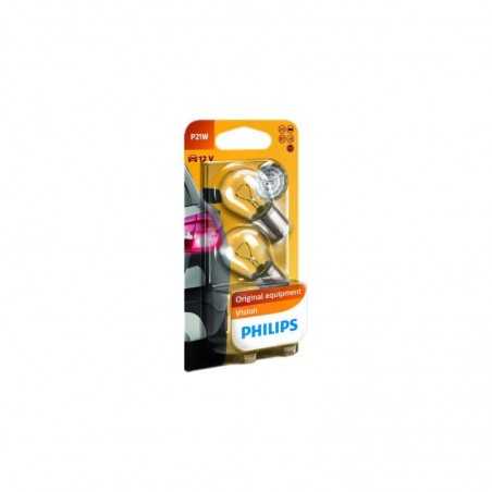 blister 2 lampepærer  p21w standard philips 12v 21w ba15s