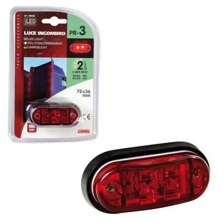 luce d'ingombro posteriore ovale 2 led 24v - lampa