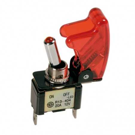 interrupteur à bascule avec serrure 2 bornes 12/24v 20a - lampa