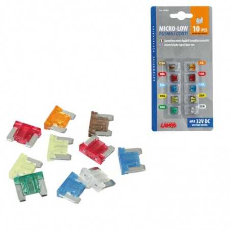blister de 10 fusibles plats extra-plats micro lampa
