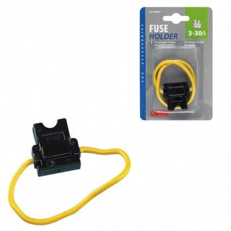 säkringshållare pf-1 3-30a i bakelit inline - kabel 20 cm