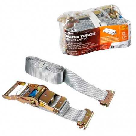 complete lashing band + ratchet sliding hitch for internal loads 4.2m lampa