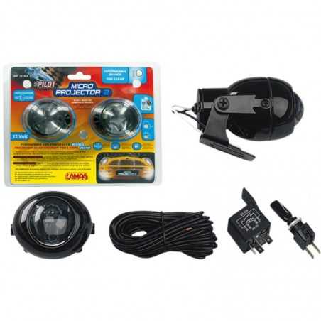 komplett kit med främre extraljus micro proyector 12v