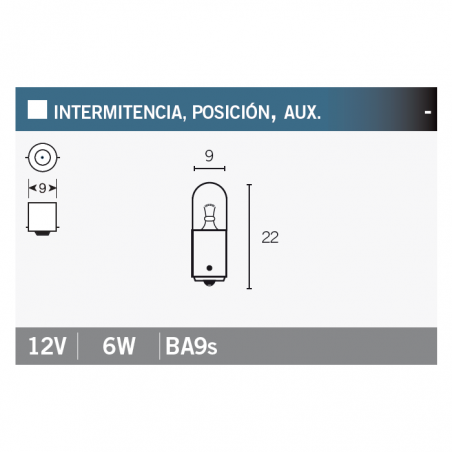 lamp, gloeilamp osram 3886x 12v6w