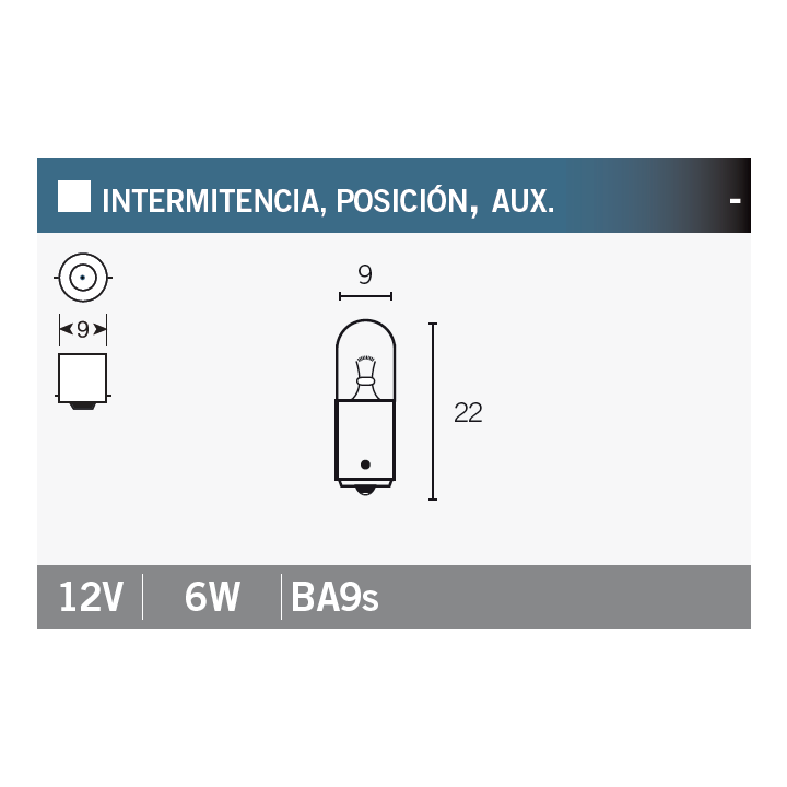 OSRAM LAMP, GLOEILAMP 3886X 12V6W 15003