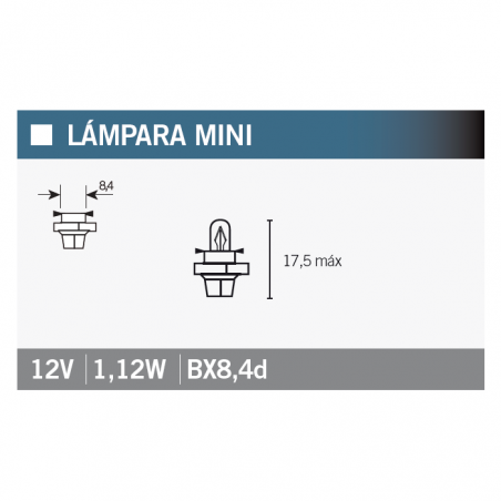 lamp, gloeilamp osram 2473mfx6 12v1.1w