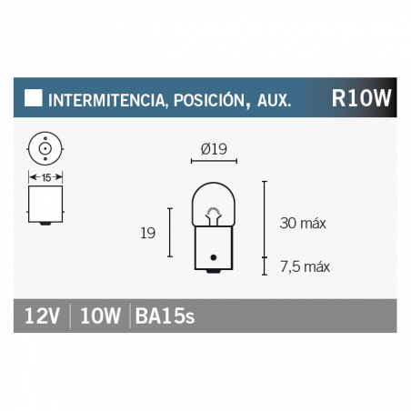 osram 5008 r10w gloeilamp voor motorfietsen