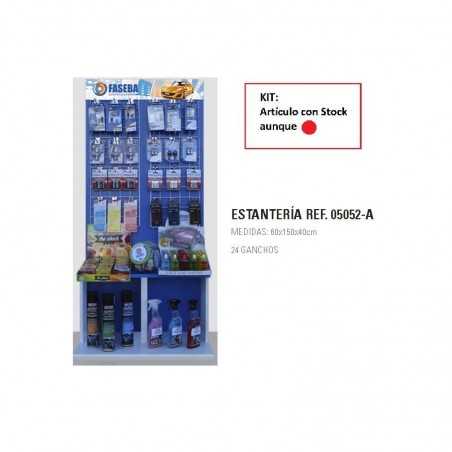 expositor de chão vazio com 24 ganchos 150x60x40 cm