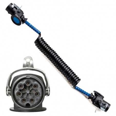 polyurethane cable with 7-pole trailer plug ebs/abs 24v 3.5 m