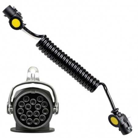 polyurethane cable with 15-pole trailer plug 24v 3.5 m