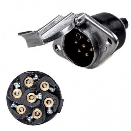 conector enchufe eléctrico remolque metal con tornillos  type s 24v