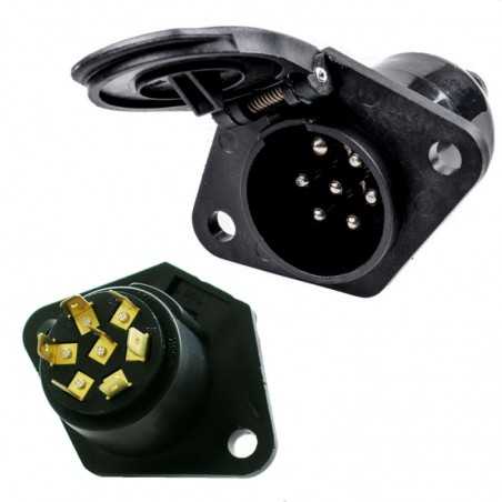 conector enchufe eléctrico remolque con terminales type n 24 v
