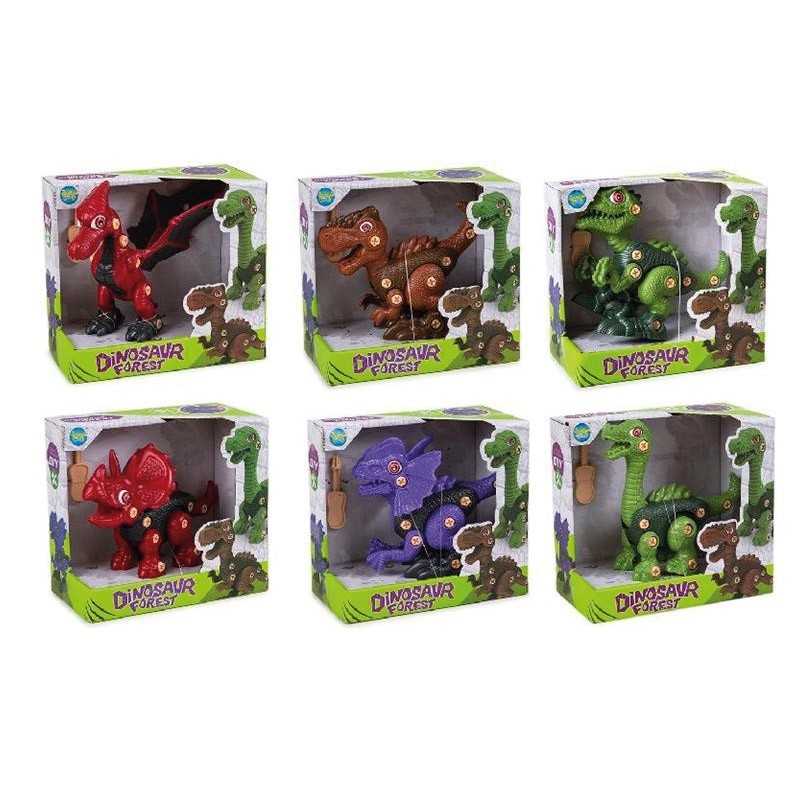 SIN MARCA Dinosaurios con herramienta para montaje modelos surtidos 20X18 50X11 16297