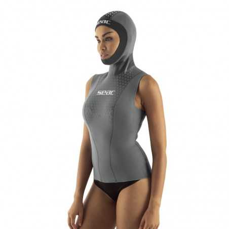 colete interior de neoprene de mulher hoody 2 mm