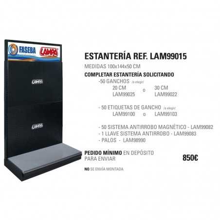 LAMPA Expositor estantería mediano cabecera plana 144X100X50 CM LAM99015