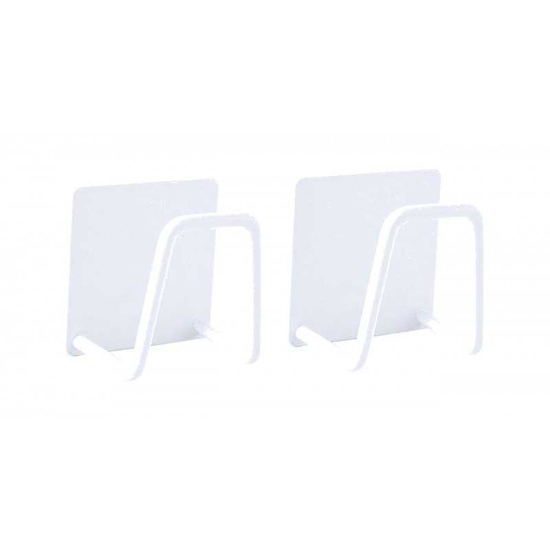 TUDETIC Soporte colgador de esponja universal autoadhesivo - acero inoxidable (2 unidades) COLGBVAR