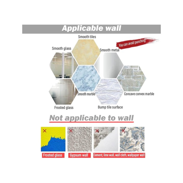 TUDETIC Universal self-adhesive sponge hanger bracket 2 units COLGBVAR