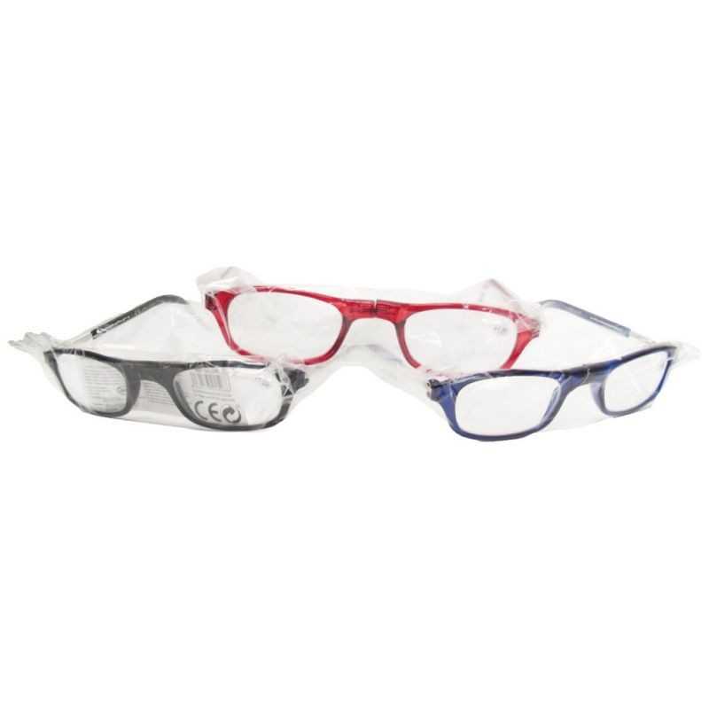 UMAY Prescription reading glasses with central magnet closure (1 diopter) 07146