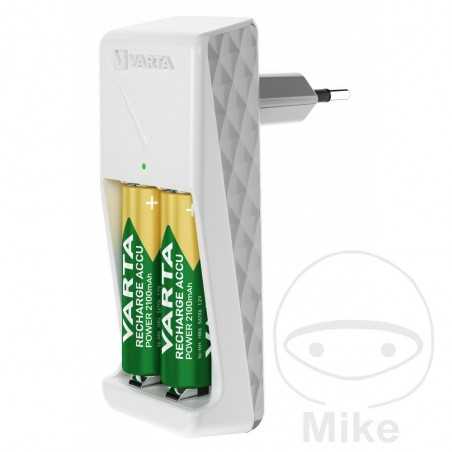ladegerät mit 2 akkus easy mini 2 aa 2100 mah