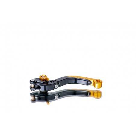 maneta embrague cuerpo negro extensible dorado