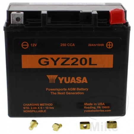motorrad batterie gyz20l wet