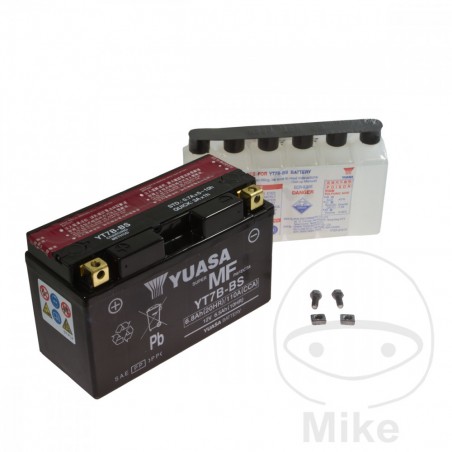batería sin mantenimiento con electrolito yt7b-bs