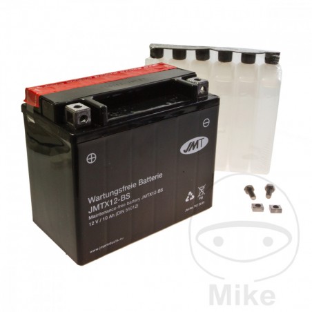 batterie sans entretien avec électrolyte ytx12-bs