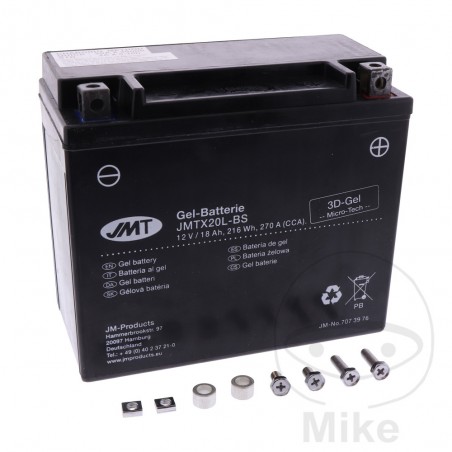 bateria moto de gel activada ytx20l-bs