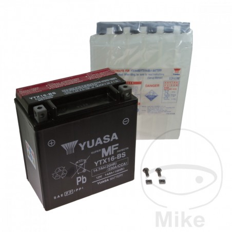 bateria livre de manutenção com eletrólito ytx16-bs