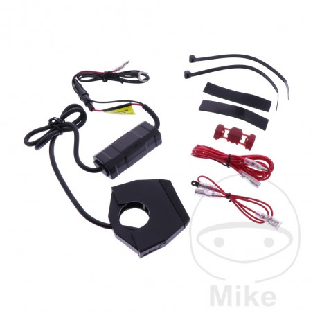usb socket x 2 handlebar mount a 22 mm