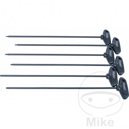 joc de 6 tornavisos torx llargs amb mànec en t t 10-t 30