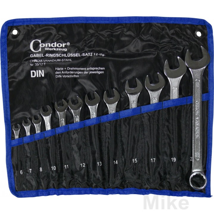 CONDOR Set van 12 ringsteeksleutels 6-22 MM 624.00.10