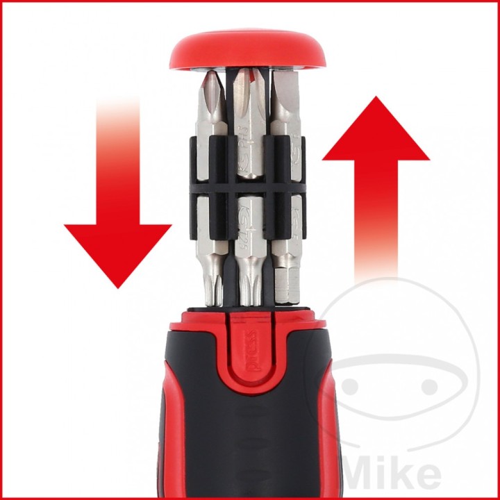 KS TOOLS 12 in 1 schroevendraaier DE TRINQUETE 632.02.34