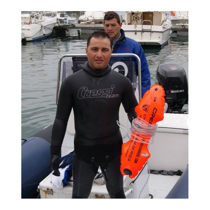 Cressi mini torpedo 7" diving buoy for position signaling
