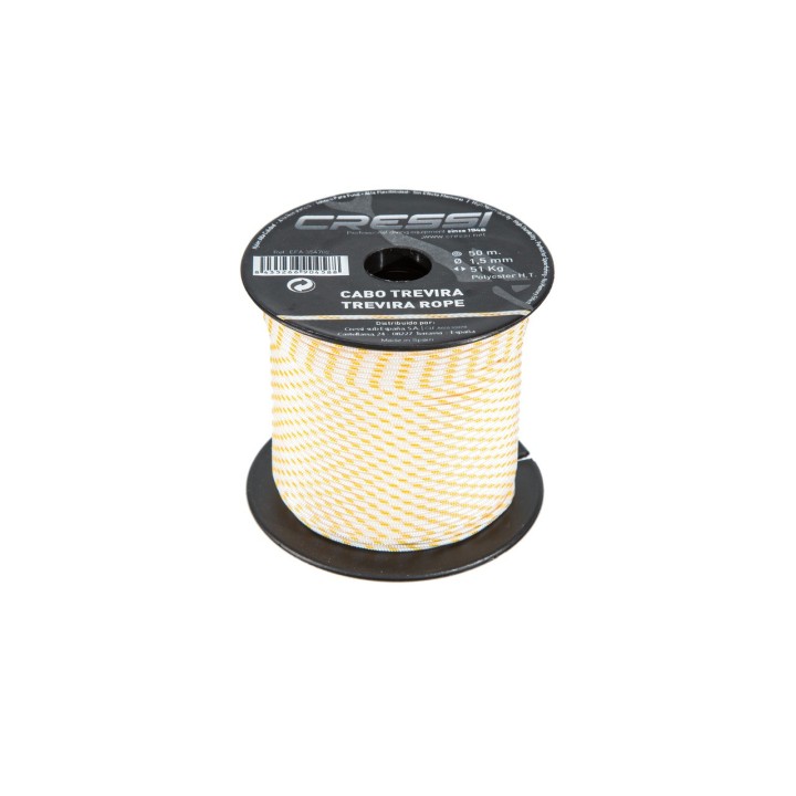 CRESSI Cabo Trevira para carrete de pesca alta tenacidad y resistencia | Diámetro 1,5mm Bobina 50m Marca EFA 354702