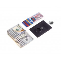 TUDETIC Card Holder Wallet with AirTag - Keep your valuables safe and located TUD-WAT-NEGRVAR