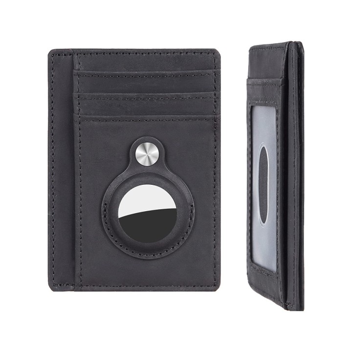 TUDETIC Cartera tarjetero con soporte AirTag - Mantén tus objetos de valor seguros y localizados TUD-WAT-NEGRVAR