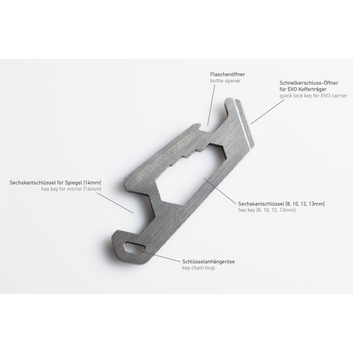 SW-MOTECH Llavero multiherramienta de acero inoxidable WERGIV02210000