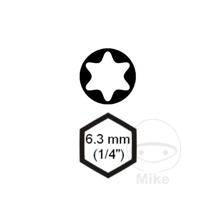 CONDOR Punta de destornillador torx T9 1/4 25 MM 6.3 632.47.50