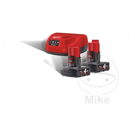 σετ εκκίνησης μπαταρίας + 2 μπαταρίες 12v 2x 4.0ahr