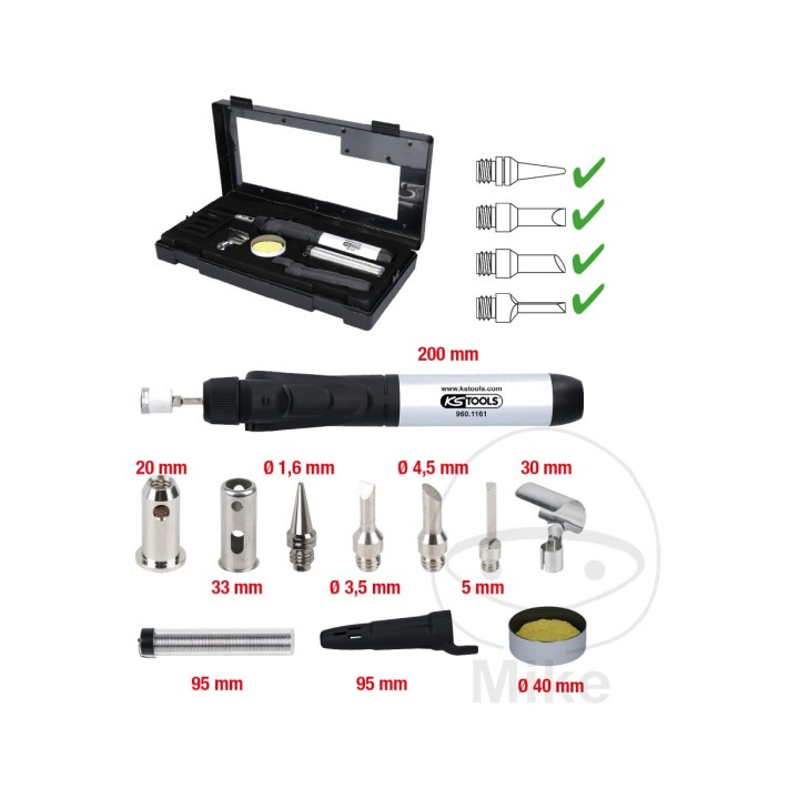 KS TOOLS Set per microsaldatura a gas da 11 pezzi 5575070 685.05.25