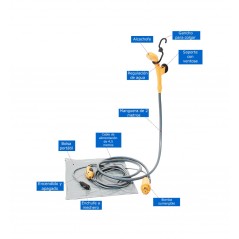 FASEBA Portable shower with connection 12V 04080