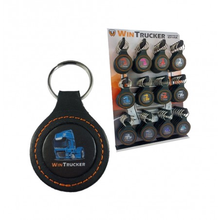 leren sleutelhanger van vrachtwagentype daf20