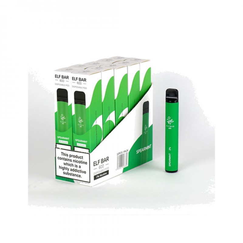 VARIOS Elfbar peppermint flavor 600 puffs vape 20 MG 10U (10UD) 07280