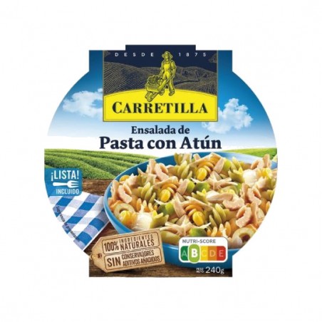 plat de salade de pâtes au thon