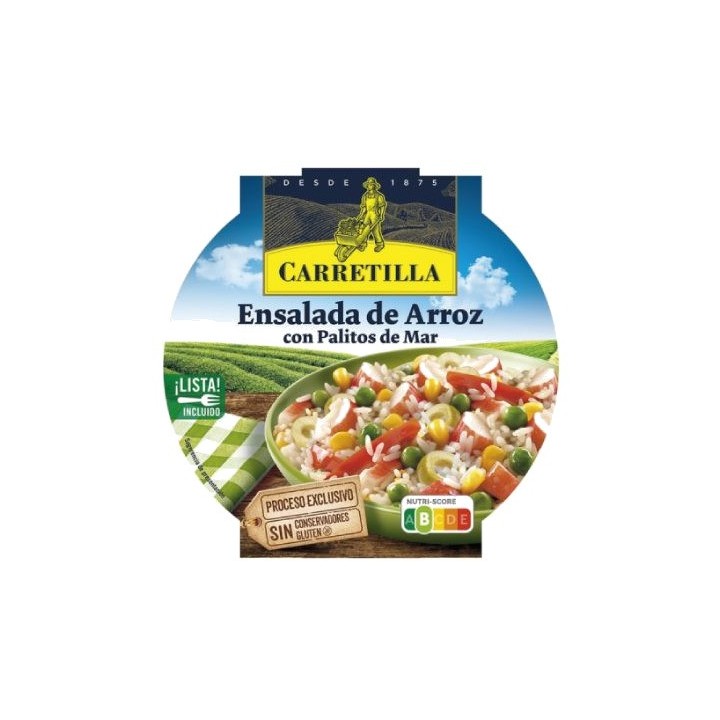CARRETILLA Plato ensalada de arroz con palitos mar 103705