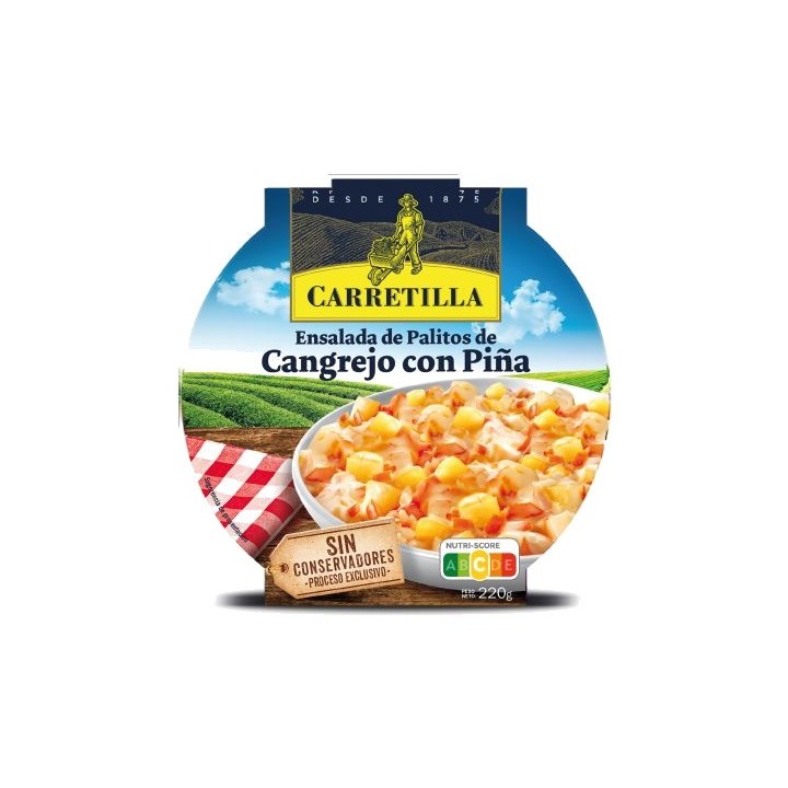 CARRETILLA Plato ensalada de cangrejo y piña 103709