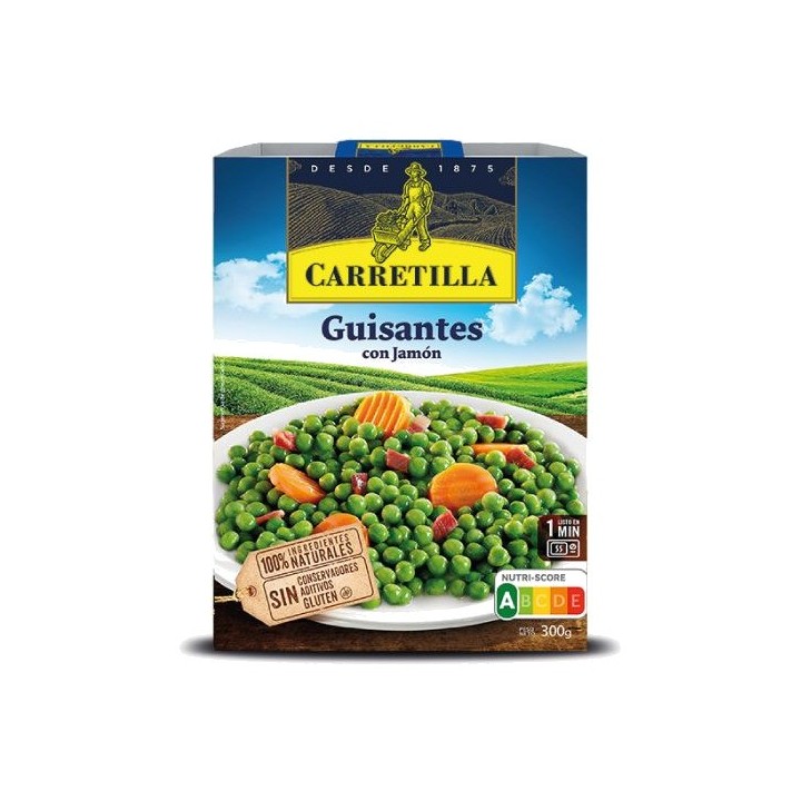 CARRETILLA Plato de guisantes con jamón 103718